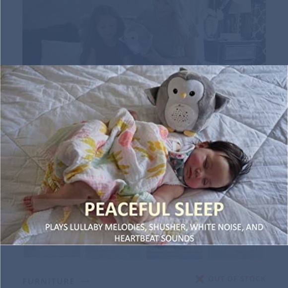 Mommy Paradise Soothing Sleep Baby Owl with Cry Sensor, White Noise, Lights - Picture 14 of 17